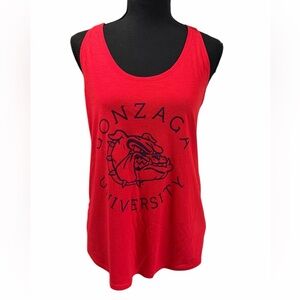 Women’s Red Gonzaga University Bulldogs razorback tank top size L